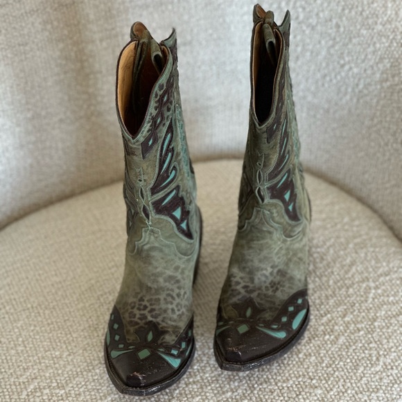 Old Gringo Turquoise/Chocolate Boots - Picture 4 of 5